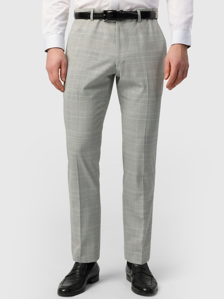 Antique Rogue Grey Monochrome Check Trousers - Image 1 of 1