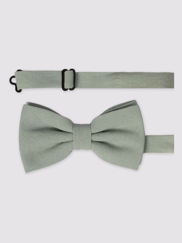 Antique Rogue Green Linen Blend Bow Tie - Image 1 of 1