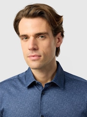 Ted Baker Tailoring Blue Floral Stencil Shirt - Image 3 of 4