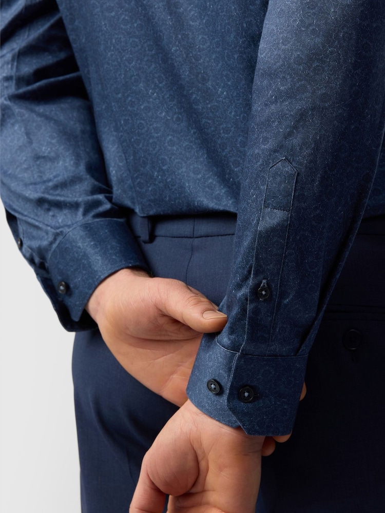 Ted Baker Tailoring Blue Floral Stencil Shirt - Image 4 of 4