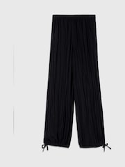 Whistles Black Relaxed Tie Hem Trousers - Image 5 of 5