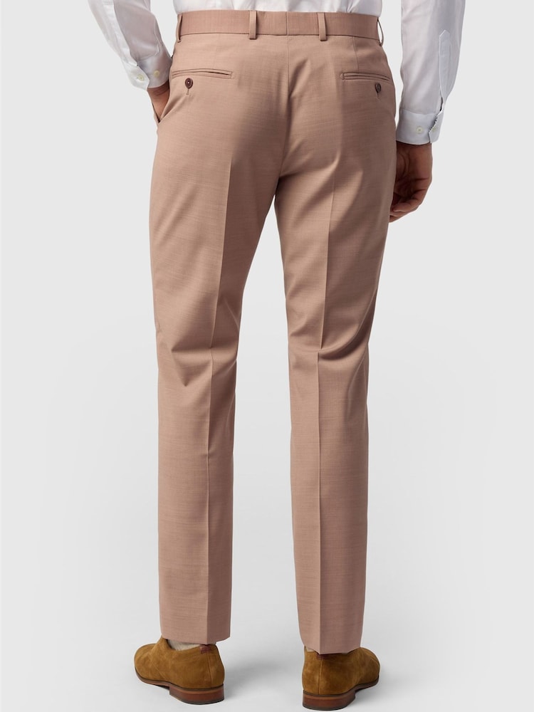 Ted Baker Tailoring Pink Panama Trousers - Image 2 of 3 Ted Baker Tailoring Pink Panama Trousers - Image 2 of 3