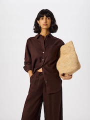 Whistles Brown Ultimate Linen Shirt - Image 1 of 4