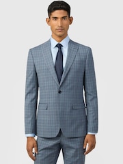 Ted Baker Tailoring Blue Check Jacket - Image 1 of 3