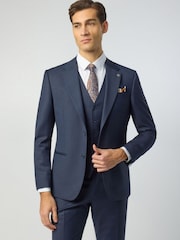 Ted Baker Tailoring Blue Grid Texture Jacket - Image 1 of 5