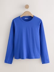 Cobalt Blue Long Sleeve Crew Neck T-Shirt - Image 3 of 5