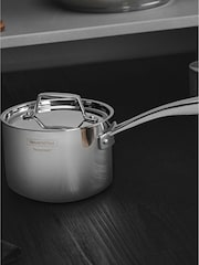 Tramontina Silver Grano 3-Ply Stainless Steel Saucepan 18cm - Image 4 of 6
