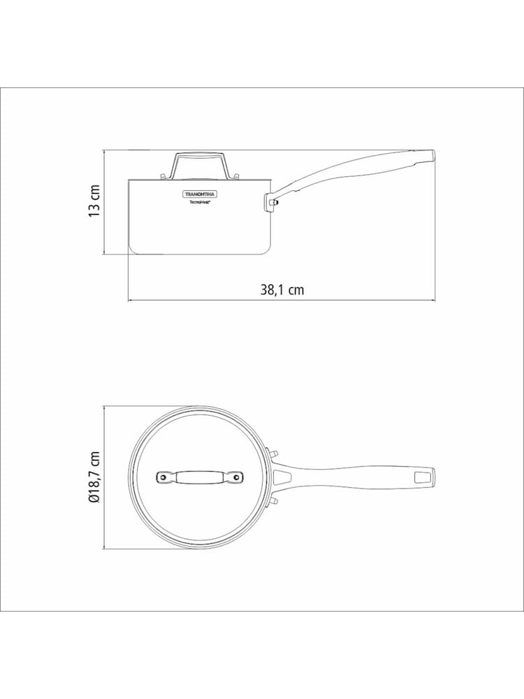 Tramontina Silver Grano 3-Ply Stainless Steel Saucepan 18cm - Image 6 of 6 Tramontina Silver Grano 3-Ply Stainless Steel Saucepan 18cm - Image 6 of 6