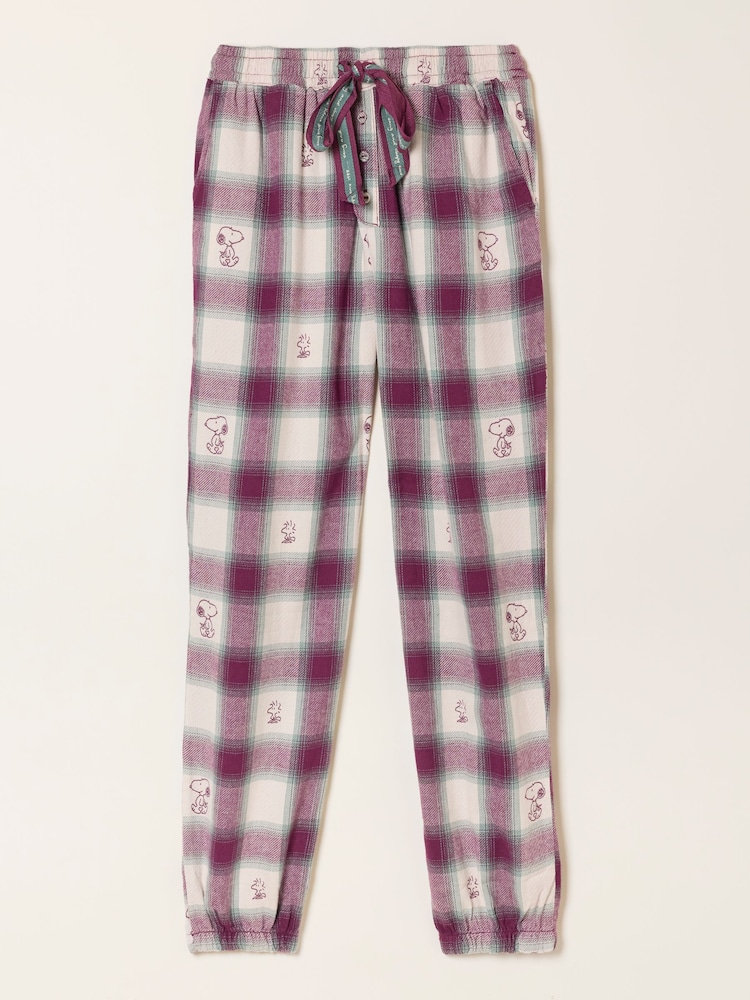 FatFace Snoopy Jacquard Cuffed Pyjama Bottoms - Bild 1 von 1 FatFace Snoopy Jacquard Cuffed Pyjama Bottoms - Bild 1 von 1