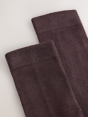 Chocolate Brown Modal Blend Knee High Socks 2 Pack - Image 4 of 5