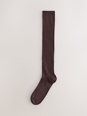 Brown Argyle Knee High Socks 2 Pack - Image 3 of 5