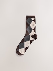 Neutral Argyle Pattern - Κάλτσες αστραγάλου 4 πακέτο - Εικόνα 5 από 7
