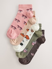 Autumn Conversational - Gerippte Turnschuhsocken, 5er-Pack - Bild 1 von 8