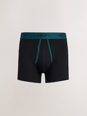Black Contrast Binding 5 Pack A-Front Cotton Rich Boxers - Image 6 of 10