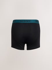 Black Contrast Binding 5 Pack A-Front Cotton Rich Boxers - Image 7 of 10