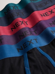 Black Contrast Binding 5 Pack A-Front Cotton Rich Boxers - Image 8 of 10