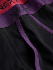 Black Contrast Binding 5 Pack A-Front Cotton Rich Boxers - Image 9 of 10