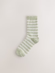 Charlie The Cockapoo/Green Stripe Super Furry Cosy Socks 2 Pack - Image 3 of 5