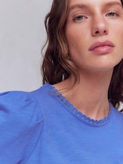 Boden Blue Ali Scallop T-Shirt - Image 2 of 6