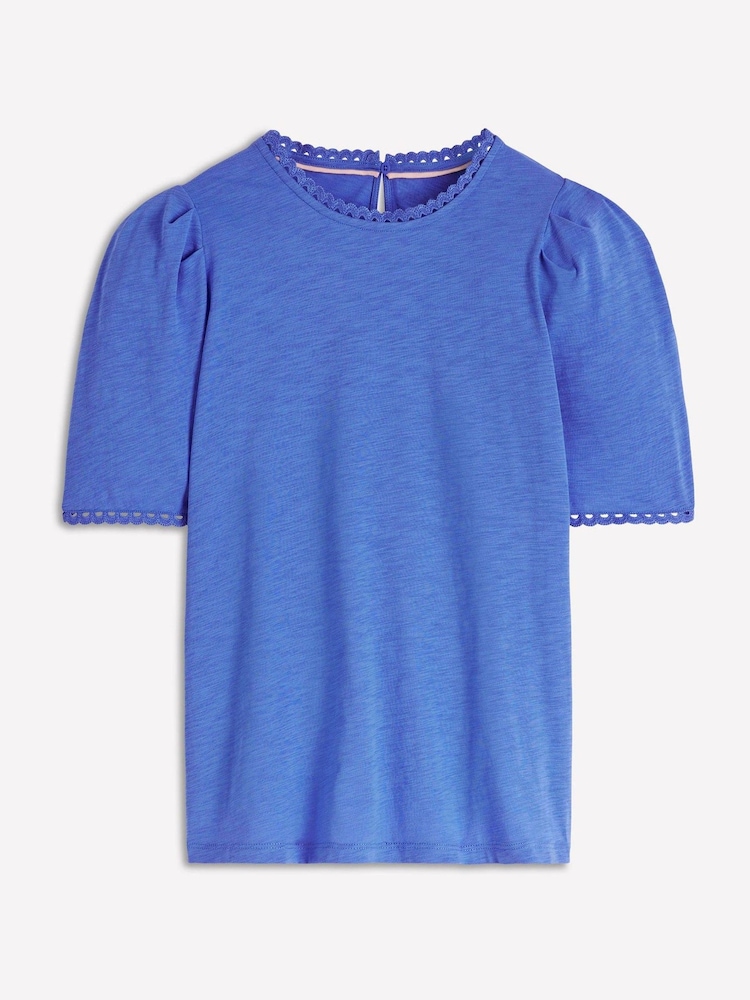 Boden Blue Ali Scallop T-Shirt - Image 6 of 6