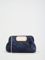 Antelina azul marino - Lipsy Weave Bolso cartera con asa superior - Imagen 1 de 4
