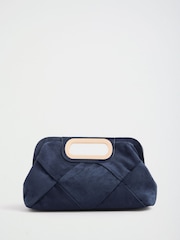 Antelina azul marino - Lipsy Weave Bolso cartera con asa superior - Imagen 2 de 4