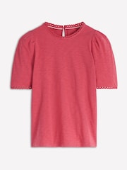 Boden Red Ali Scallop T-Shirt - Image 1 of 1