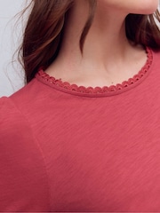 Boden Red Ali Scallop T-Shirt - Image 2 of 5