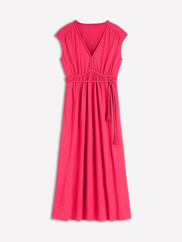 Boden Pink Heidi Ruched Rope Jersey Dress - Image 7 of 7