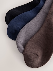 Black/Black/Charcoal Grey/Chocolate Brown - حزمة من 4 جوارب صوف حراري - Image 7 of 7