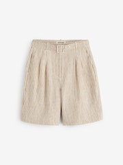 Boden Brown Chelsea Belted Linen Shorts - Image 6 of 6