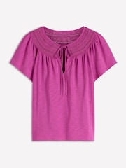 Boden Purple Edi Trim Detail T-Shirt - Image 1 of 1