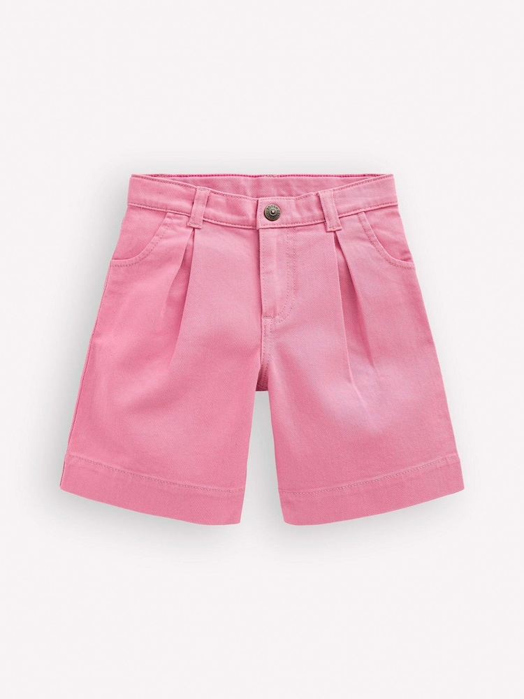 Boden Pink Long Denim Short - Image 1 of 4 Boden Pink Long Denim Short - Image 1 of 4