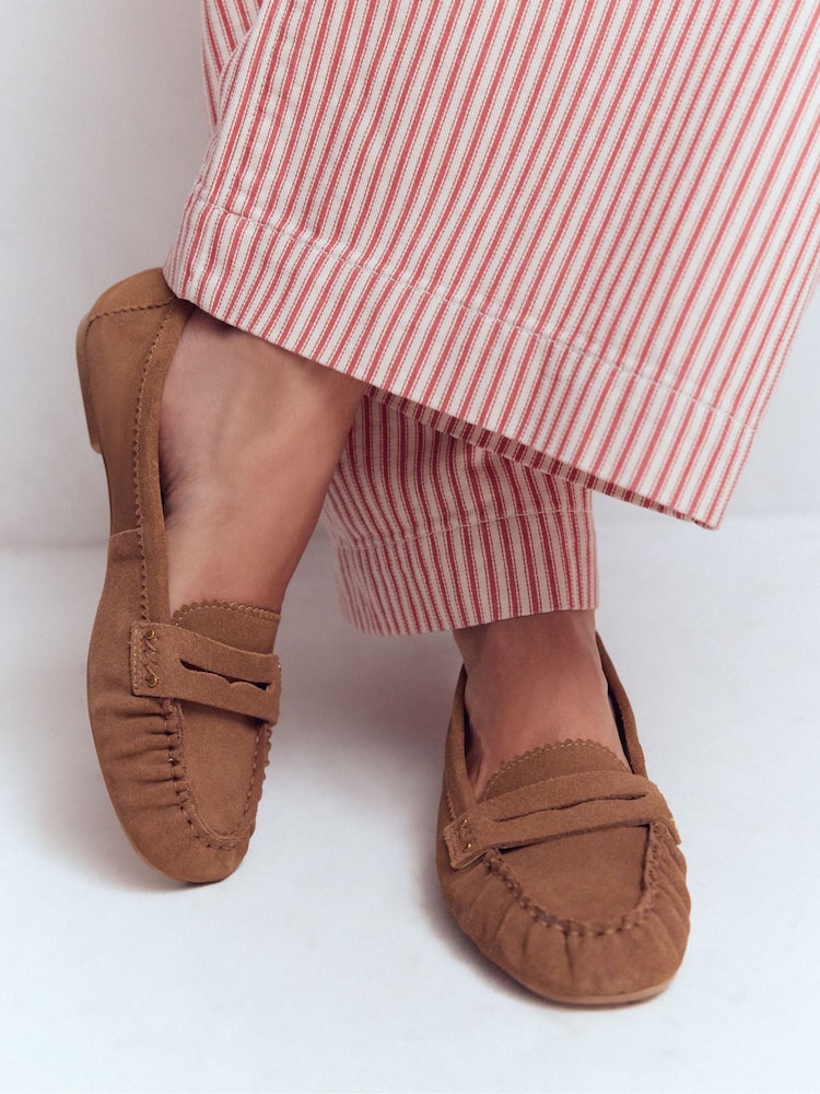 Boden Brown Classic Penny Loafers - Image 1 of 5