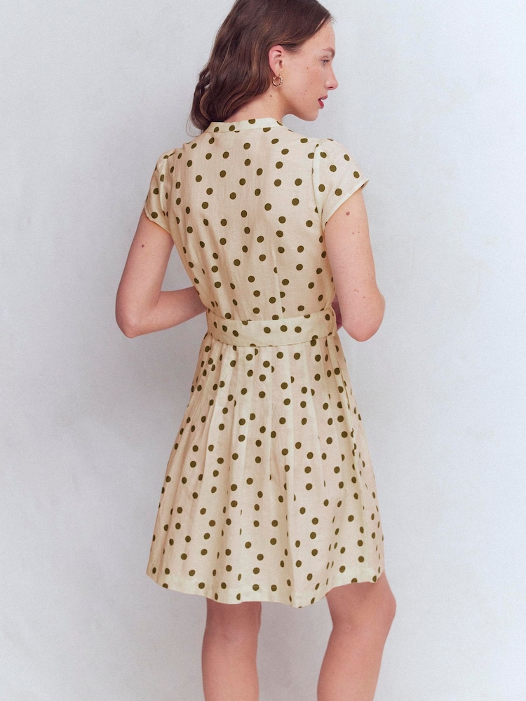 Boden Arabella Short Linen Dress - Imagen 2 de 6