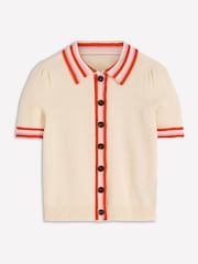 Boden Cream Crochet Trim Cardigan - Image 6 of 7