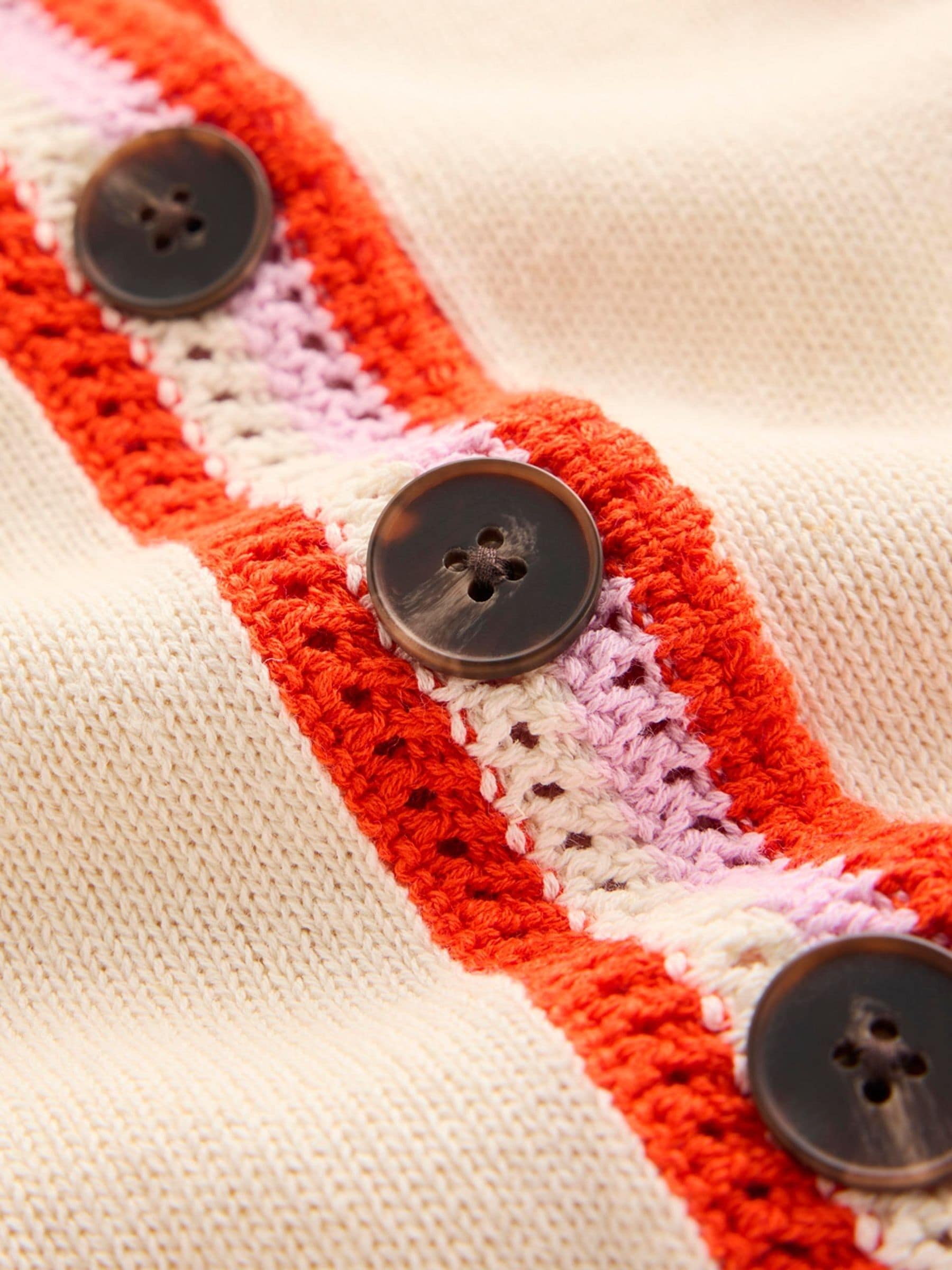 Buy Boden Cream Crochet Trim Cardigan from Next USA