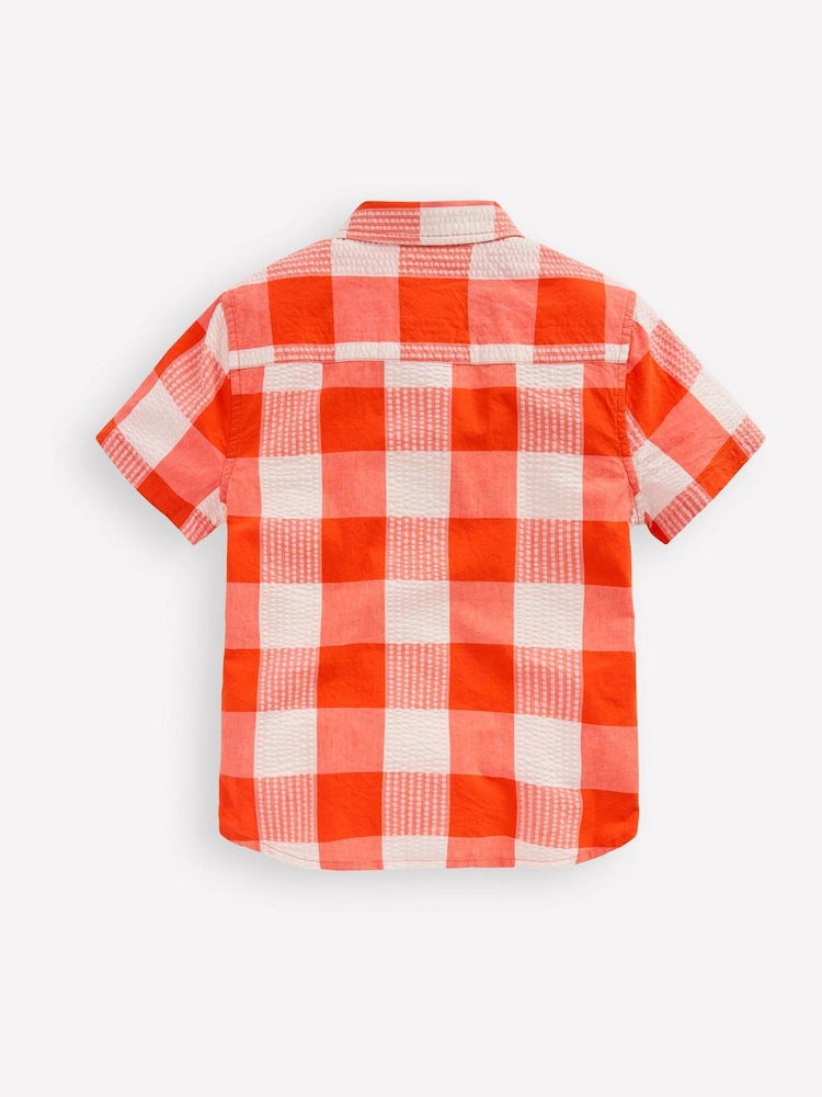 Boden Orange Cotton Gingham Shirt - Image 2 of 3