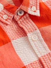 Boden Orange Cotton Gingham Shirt - Image 3 of 3