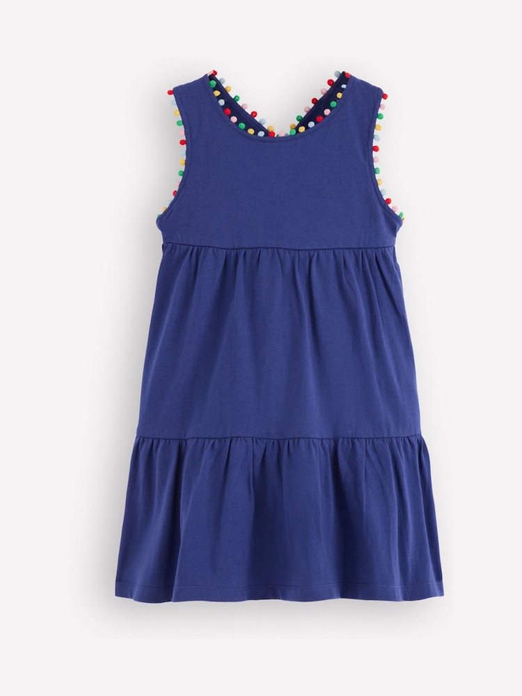 Boden Blue Jersey Cross Back Dress - Image 1 of 3