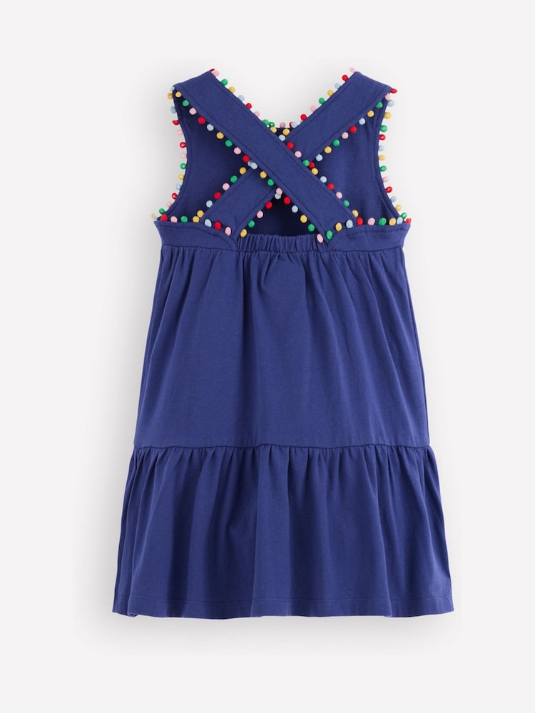 Boden Blue Jersey Cross Back Dress - Image 2 of 3
