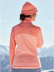 Roxy Peach Pink Sayna Quarter Zip Thermal Fleece - Image 2 of 9