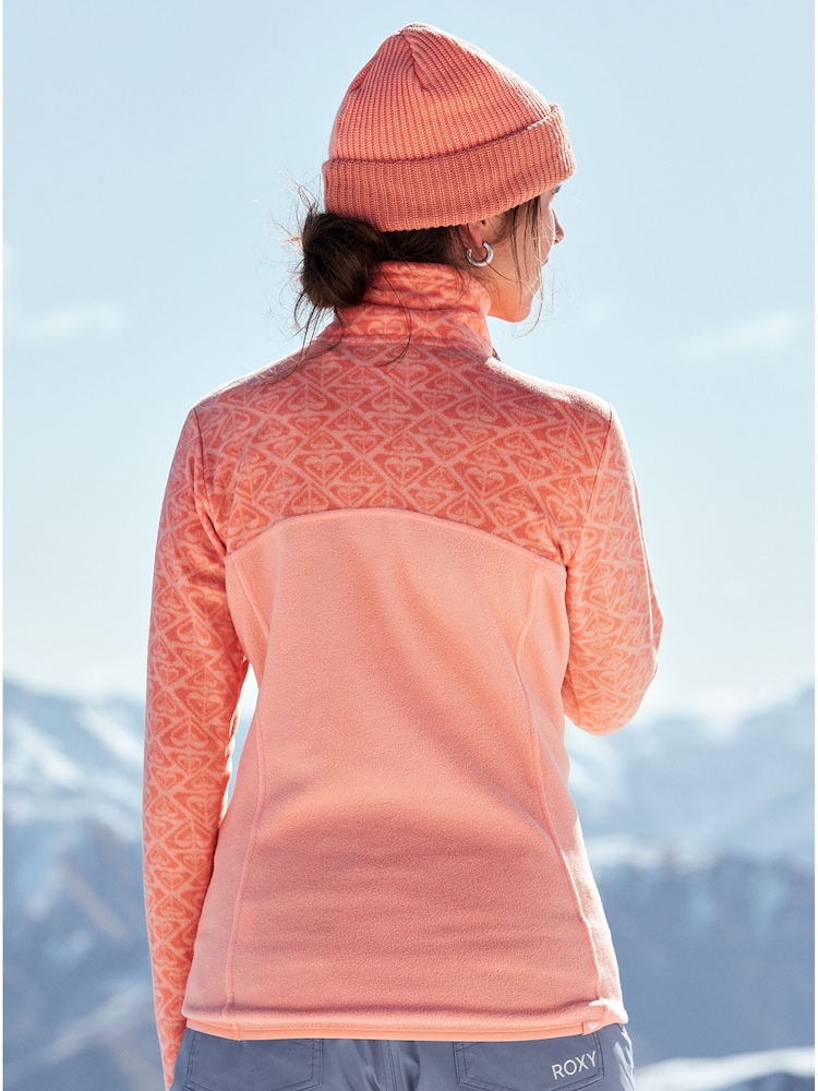 Roxy Peach Pink Sayna Quarter Zip Thermal Fleece - Image 2 of 9