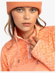 Roxy Peach Pink Sayna Quarter Zip Thermal Fleece - Image 8 of 9