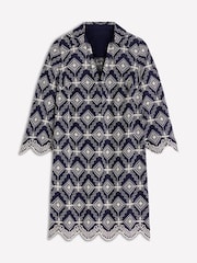 Boden Blue Carmen Broderie Short Dress - Image 1 of 1