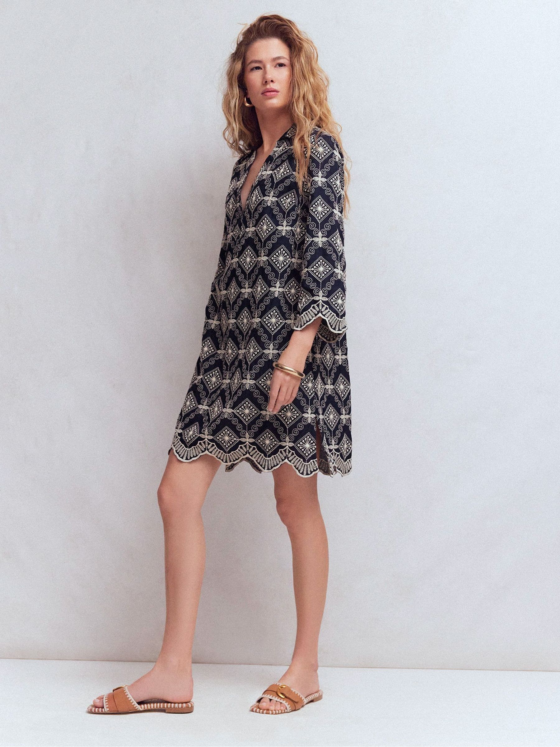 mini boden broderie dress Boden Women's Carmen Broderie Short Dress in Blue