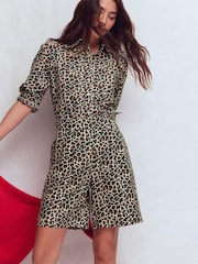 Animal Print - Boden Kensington Linen Shorts - Larawan 4 ng 7