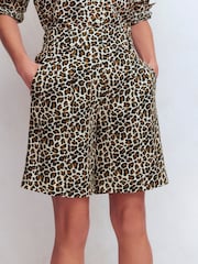 Animal Print - Boden Kensington Linen Shorts - Larawan 5 ng 7
