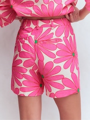 Boden Pink Belgravia Linen Shorts - Image 3 of 5