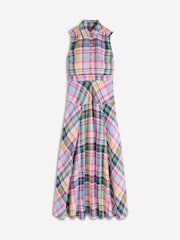 Boden Blue Erma Drop Waist Linen Dress - Image 5 of 5
